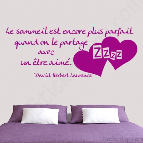 Stickers citation amour sommeil
