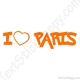 Stickers I love Paris coeur