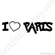Stickers I love Paris coeur