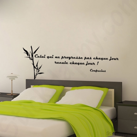 Décorations murs, stickers citation Confucius ! 100% made in France