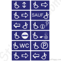 Stickers handicapés pictogrammes