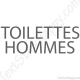 Stickers porte toilettes homme