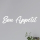 Stickers texte Bon Appétit