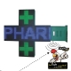 Croix de Pharmacie - led verte - StickHappy.com